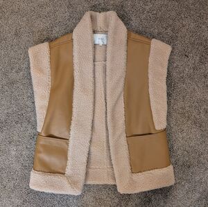 A.L.C. Sherpa And Faux Leather Vest
